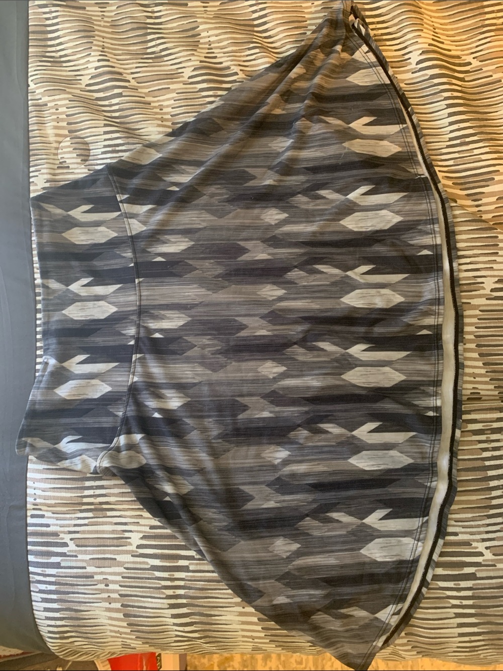 Prana Gray Patterned Circle Skirt